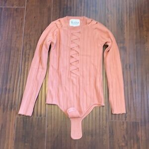 New For love and lemon bodysuit pink size Small same day shipping